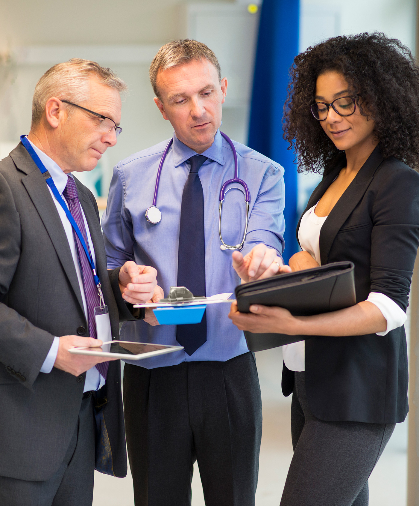 Colleagues working together